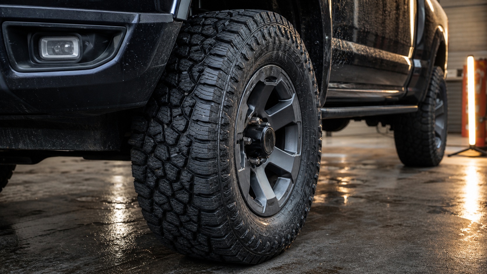 Ram tire tread and wheel fitment reference for mixed road, tow, and all-terrain use.