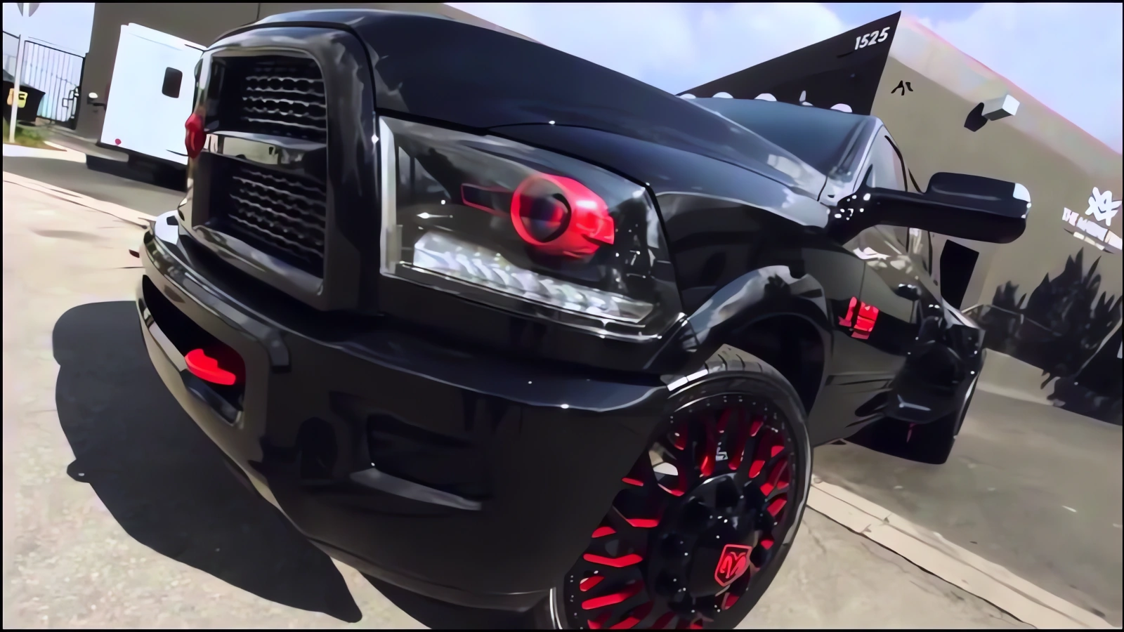 Crazy Dodge Ram Black Red Edition