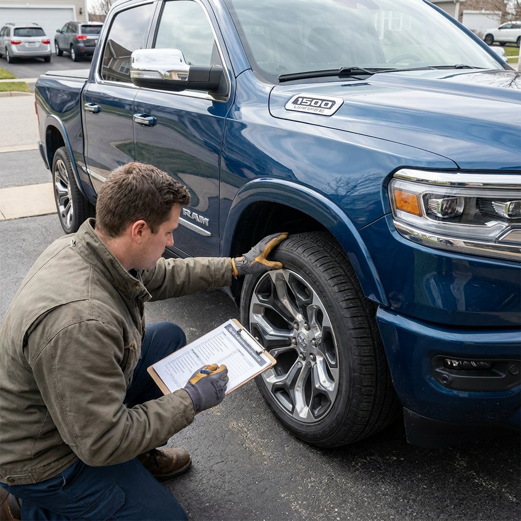 Inspection and test-drive checklist tailored to the Ram 1500