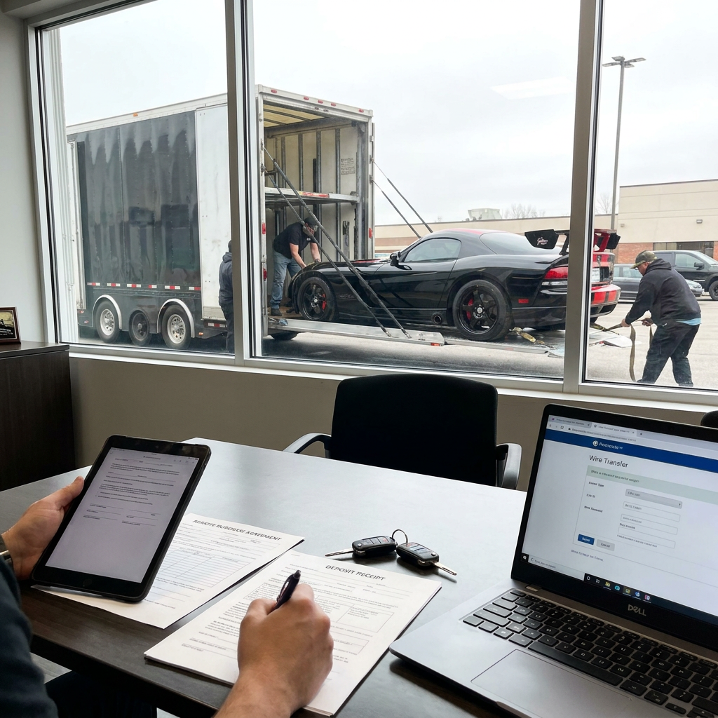 Buying remotely: deposit, paperwork, and delivery without improvising